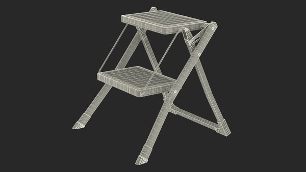 modelo 3d Two Steps Black Steel Stool Rigged for Cinema 4D - TurboSquid ...