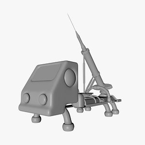 Sci-Fi Vaccine Launcher Truck 3D