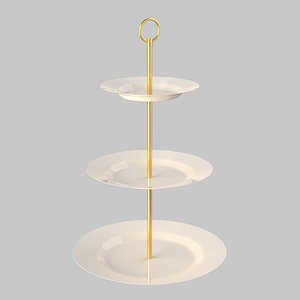 Round cake stand White model