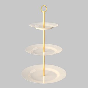 Round cake stand White