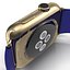Apple Watch金色42毫米柔软蓝色皮革2 3D模型