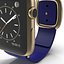 Apple Watch金色42毫米柔软蓝色皮革2 3D模型