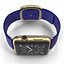 Apple Watch金色42毫米柔软蓝色皮革2 3D模型
