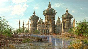 Fantasy exotic Palace Environment 3D