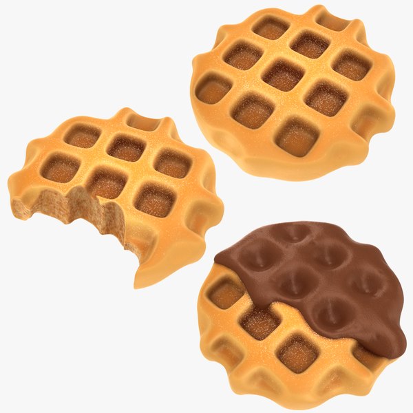 realistic waffle chocolate 02 3d 3ds