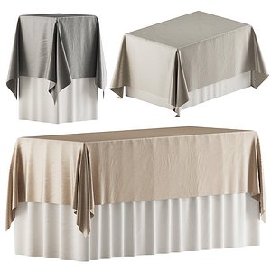 Restaurant Tablecloth - Rectangle 3D model