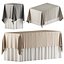 Restaurant Tablecloth Rectangle Set with Draped Styles for Banquet and Wedding Decor