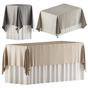 Restaurant Tablecloth Rectangle Set with Draped Styles for Banquet and Wedding Decor