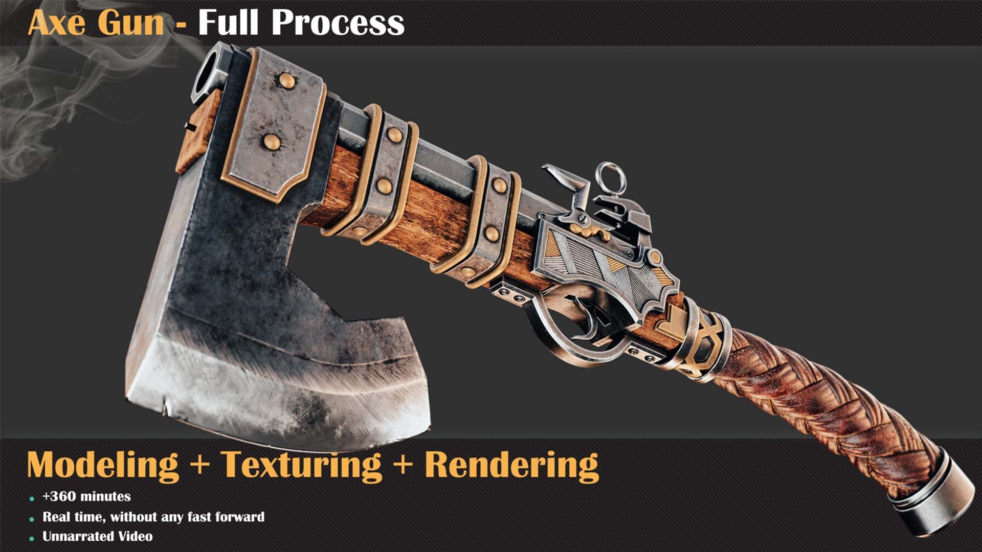 3D Axe Gun Tutorial Model - TurboSquid 2278440