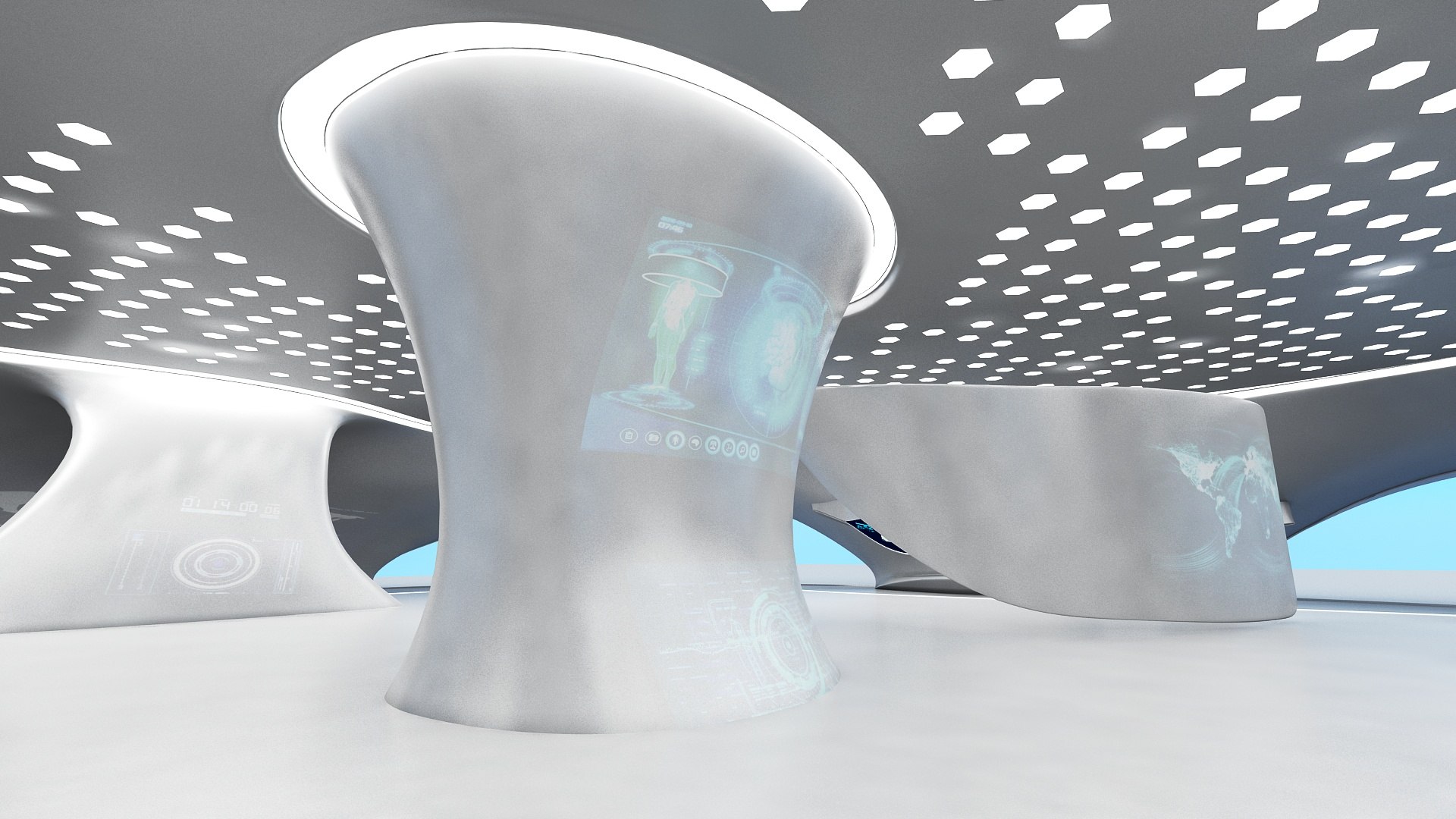 Sci-fi Futuristic Exhibition 3D Model - TurboSquid 1706469