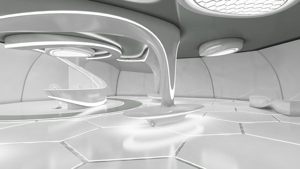 Sci-fi Futuristic Exhibition 3D Model - TurboSquid 1706469