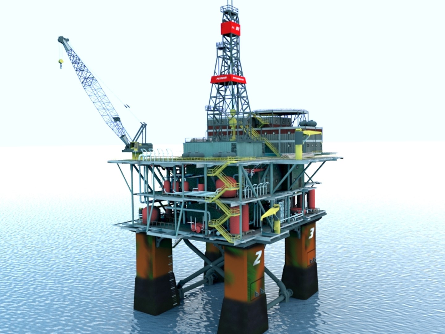 3d Model Of Platform Oil Rig