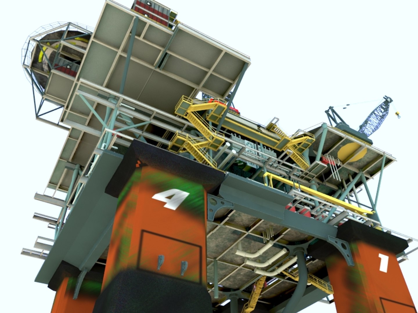 3d Model Of Platform Oil Rig