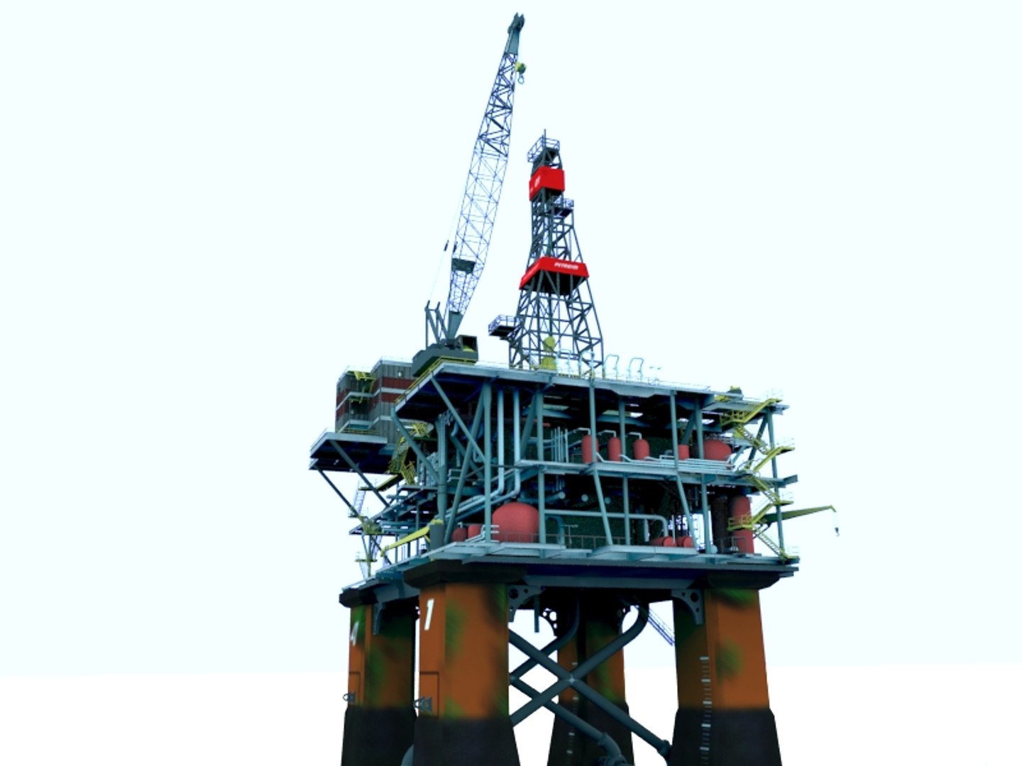 3d Model Of Platform Oil Rig