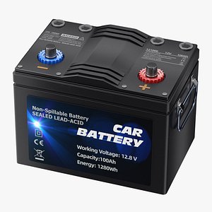 3D model Auto Battery Lead Acid Batteries
