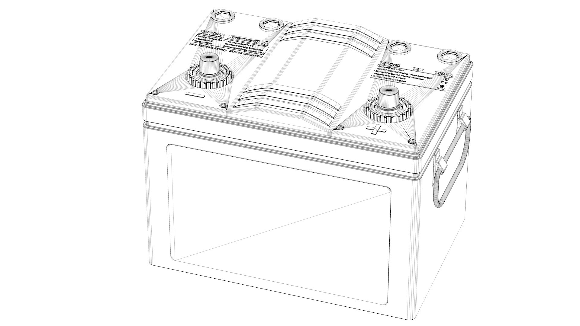3D Model Auto Battery Lead Acid Batteries - TurboSquid 2204528