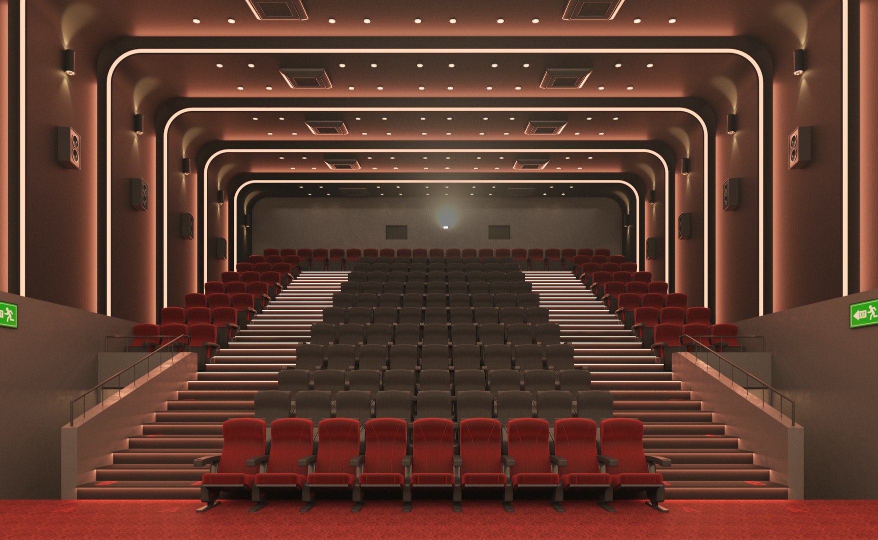 3D Movie Theater Interior Collection Pack1 - TurboSquid 2071585