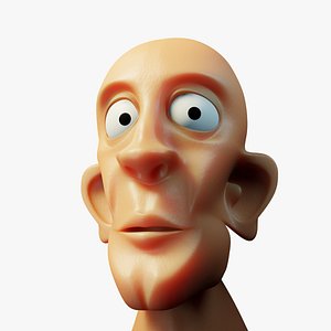 3D model Cartoon Bust 011 - Blender - Low Poly