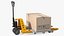 Transpallet manuale Lion con scatole attrezzate