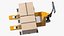 Transpallet manuale Lion con scatole attrezzate