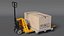 Transpallet manuale Lion con scatole attrezzate