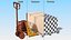 Transpallet manuale Lion con scatole attrezzate