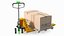 Transpallet manuale Lion con scatole attrezzate