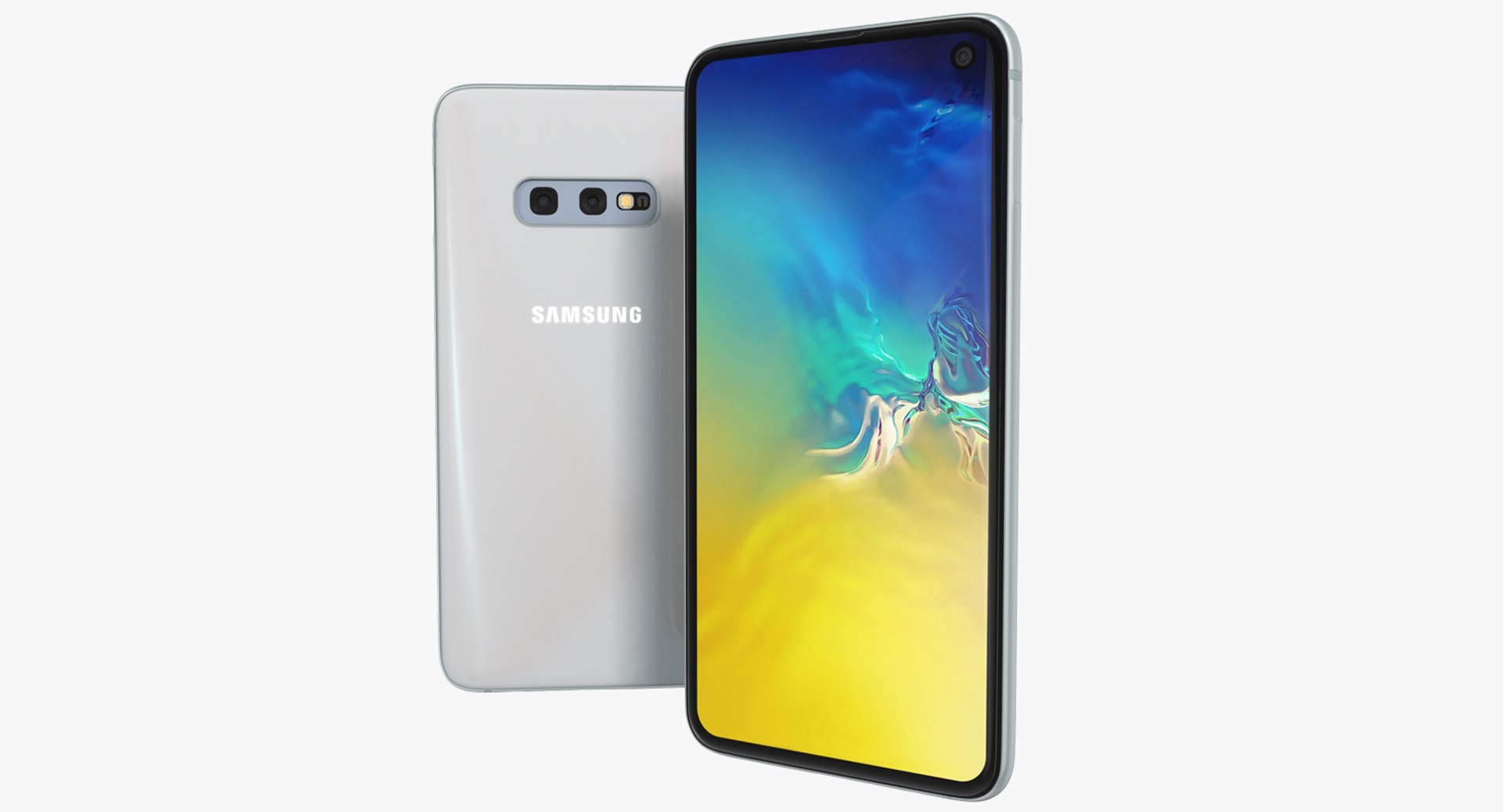 Samsung Galaxy S10E White 3D model preview