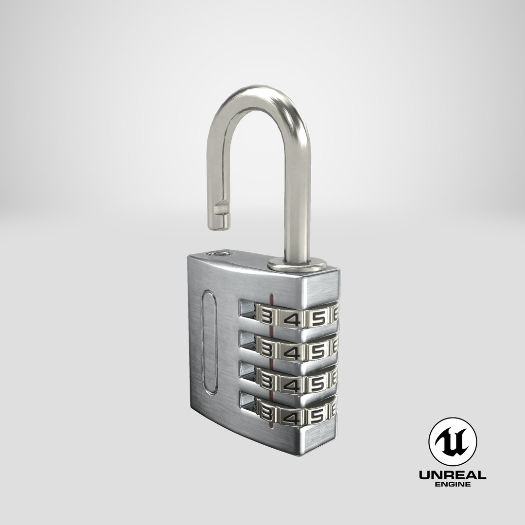 Combination Pad Lock Silver 3D model https://p.turbosquid.com/ts-thumb/Ew/N6cFjb/SG/stemcell_unreal_render/png/1666762542/1920x1080/fit_q87/1e59e4e20014dabbb5d491bf9213ee2fd65d36f7/stemcell_unreal_render.jpg