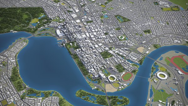 modelo 3d Perth - ciudad y alrededores - TurboSquid 1407663