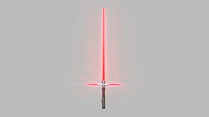 3D Star Wars Lightsaber Crossguard 01 Red - SciFi Weapon model