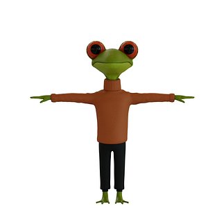 Little Frog Character 3D Model model