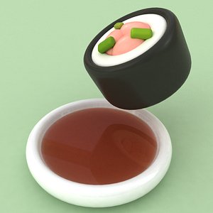 3D sushi 06 model