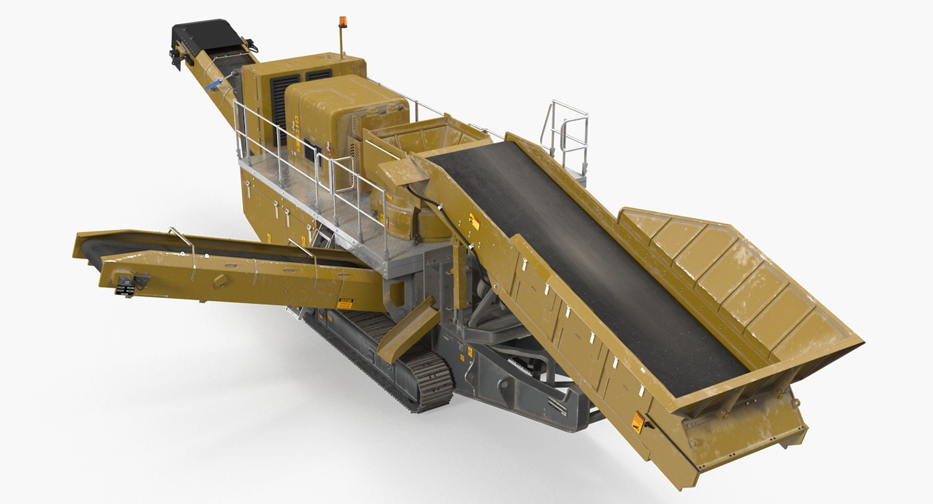 Hydraulic Cone Crusher Machine Rigged 3D model preview