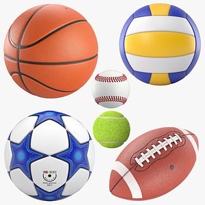 Sports balls Bundle - Without Logo 3D