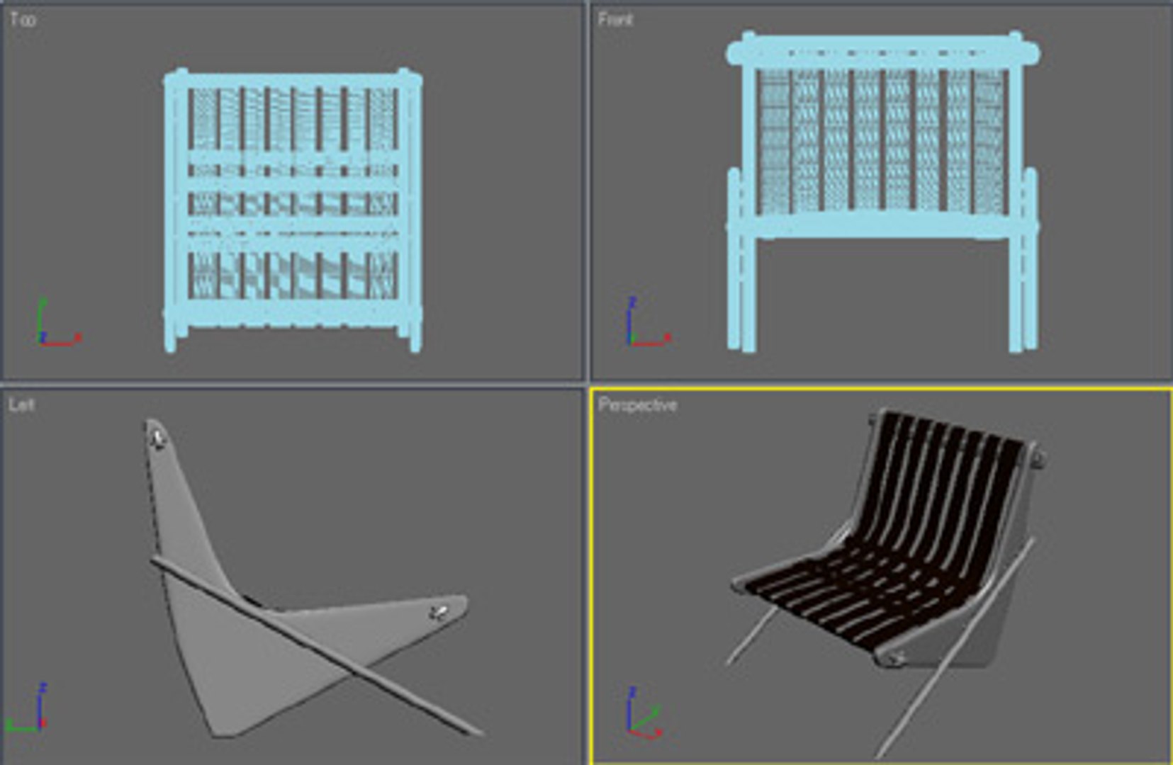 modeled chair neutra 3d model