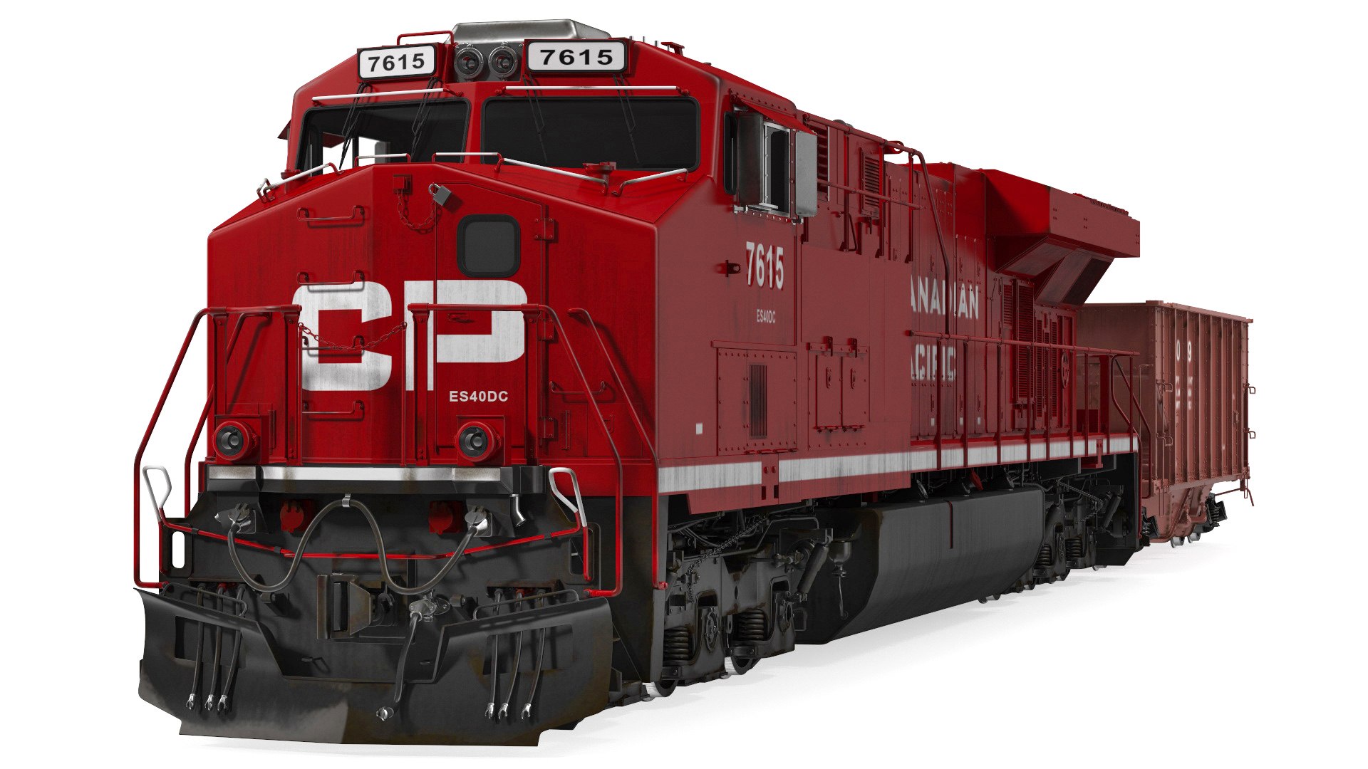 Locomotive Canadian Pacific with Hopper Car Generic model - TurboSquid ...