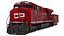 Locomotive Canadian Pacific with Hopper Car Generic model
