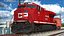 Locomotive Canadian Pacific with Hopper Car Generic model