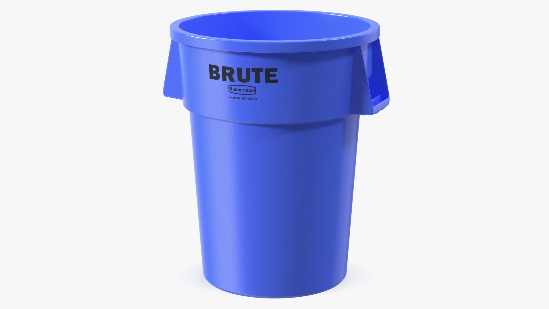 Rubbermaid Brute Blue Round Trash Can 3D model preview