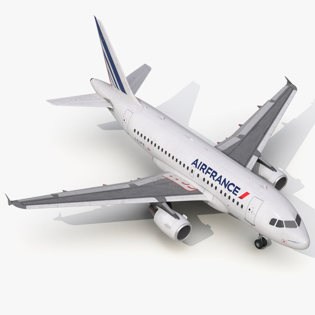 Airbus A318 Air France 3D Model 3D model preview