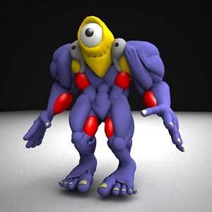 3d model eye monster