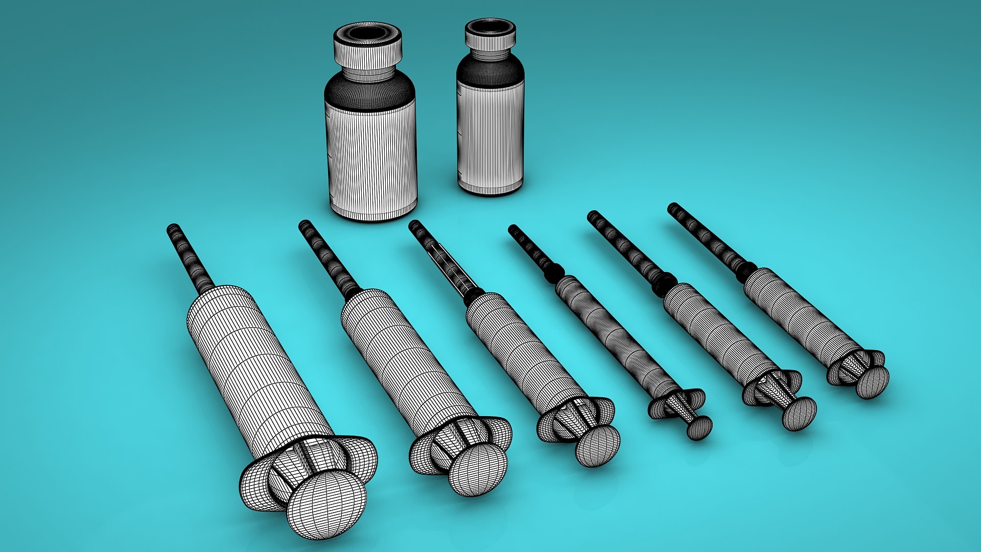 3D Model Vaccine With Syringe - TurboSquid 1841420