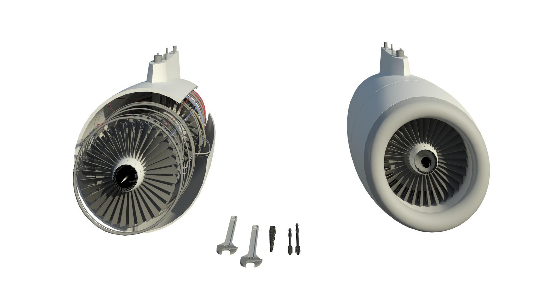 3D model jet engine https://p.turbosquid.com/ts-thumb/Ew/t3hLCz/vB5VWlH3/3dview3/jpg/1504992637/1920x1080/fit_q87/7ed60b781e9baddaf606c4364c82d30833cdf4d4/3dview3.jpg