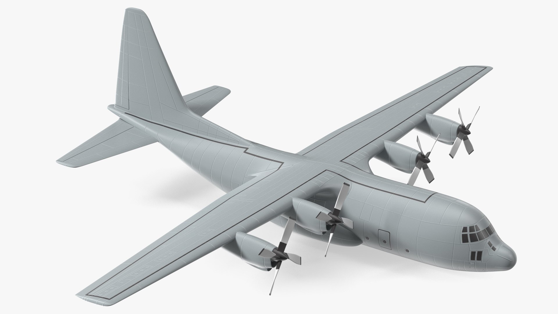 Turboprop Military Transport Aircraft Scale Model 3D model preview