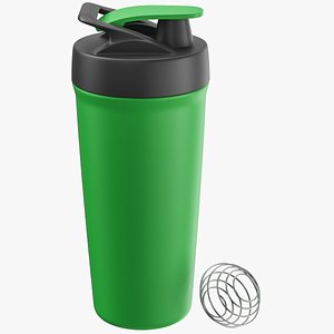 3D model Green Protein Shaker Bottle