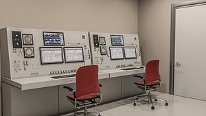 3D Industrial Control Room model
