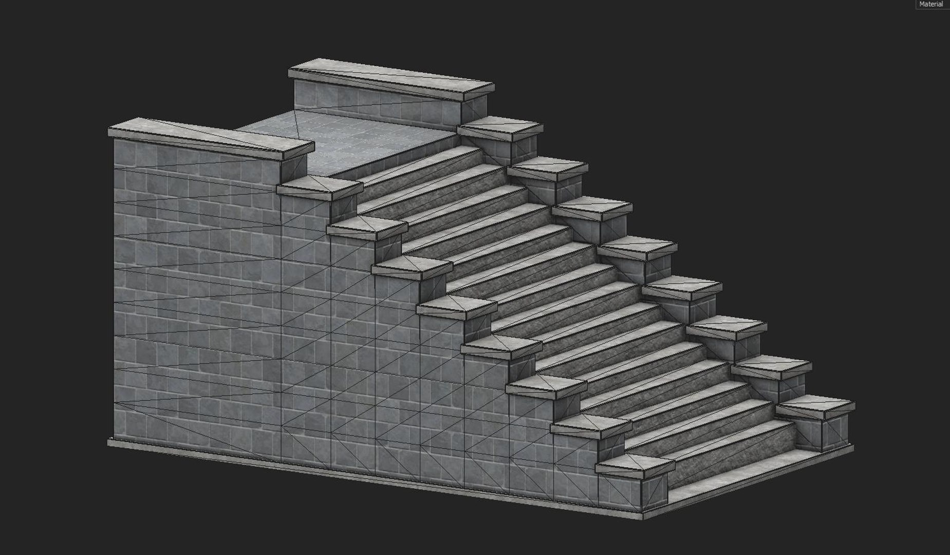 3D Stone Stairs - TurboSquid 1542465