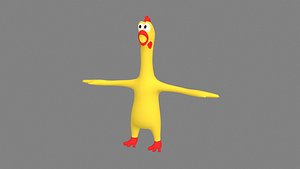 Cartoon Screaming Chicken Toy - Prank Props model