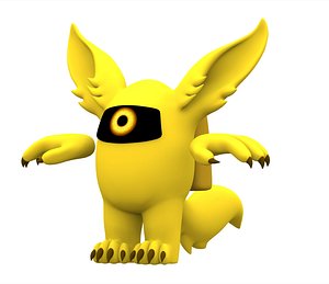 3D model yellow werewolf